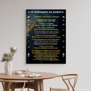 Платно/Канава "8-те Принципа На Живота"